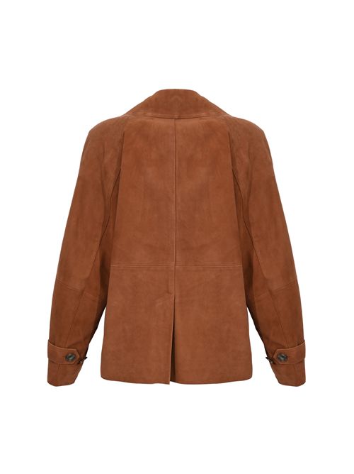 Giacca doppiopetto WKDSOSPIRO in suede WEEKEND MAX MARA | 2615441011600003